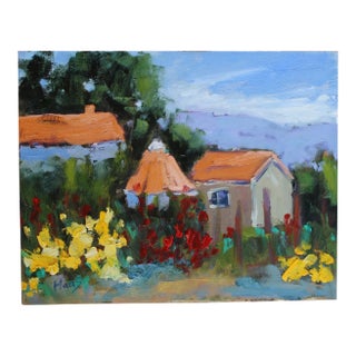 Sonoma Farm, Plein Air Oil Painting Landscape For Sale