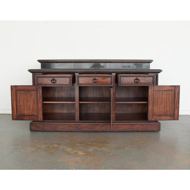 2010s Ambella Home Collection Carved Wood Freestanding Bar For Sale - Image 5 of 18