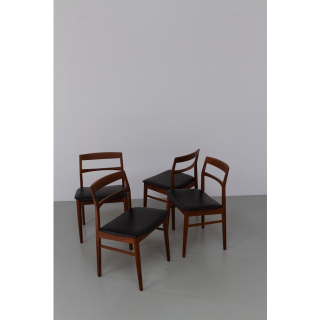 Vintage Danish Teak Dining Chairs by Kjærnulf for Vejle Møbelfabrik, 1960s, Set of 4 For Sale - Image 14 of 18