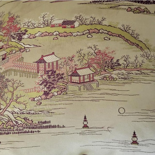 Vintage Asian Silk Kimono Pillows Feather Inserts - Set of 2 For Sale In Las Vegas - Image 6 of 11