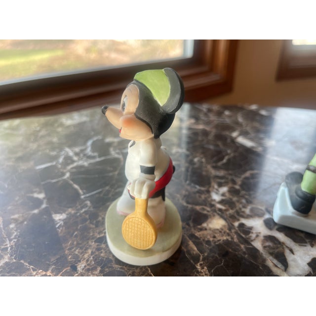 1970s Disney Ceramics, Tennis Mickey & Hockey Goofy For Sale - Image 5 of 9