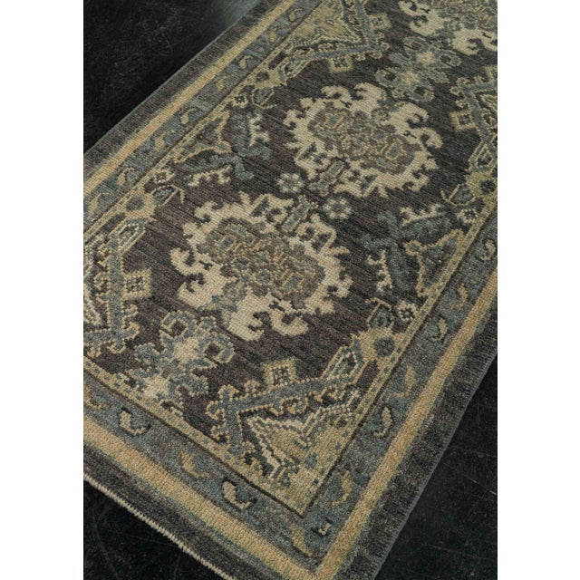 Black Turkish Oushak Rug 2'10" x 6'10" #20203 For Sale - Image 8 of 8