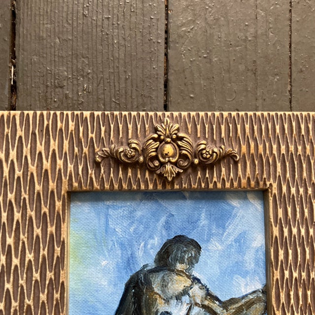 Impressionist 1970s Vintage Original After Degas Ballerina Painting Vintage Tabletop Frame For Sale - Image 3 of 4