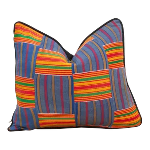 Pra Vintage African Kente Pillow Cover