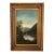 Large Antique Victorian Adirondack Landscape Oil Painting Mountain Lake With Sailboats in Ornate Gold Frame For Sale