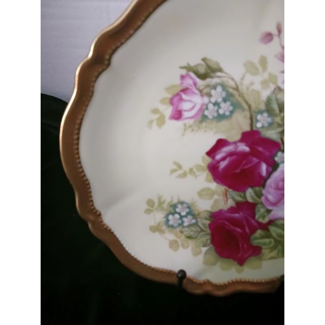 Early 20th Century Early 20th Century Royal Austria O & E G Rose Pompadour Plate For Sale - Image 5 of 9