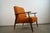 Vintage original Midcentury Modern lounge chair for sale. It has been professionally refinished and reupholstered in new...
