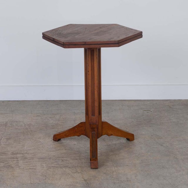 1920s Antique French Oak Pedestal Table For Sale In Los Angeles - Image 6 of 15