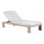 Paradiso Outdoor Teak Natural Look Chaise - Light Gray Fabric For Sale