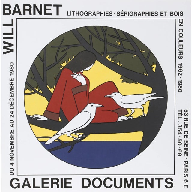 Modern Galerie Documents (Circe II), Will Barnet Serigraph Poster For Sale - Image 3 of 3