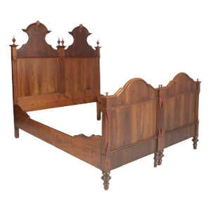 Set of Italian Walnut Double Bed