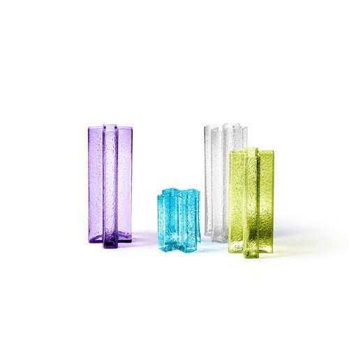 Cross Blown Glass Vases by Bodil Kjaer for Cassina, Set of 4 For Sale - Image 4 of 10