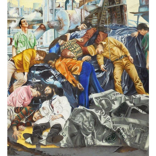 Realism 'The Fall of America' by Ron Croci, Illustrator, Beat, Allen Ginsberg For Sale - Image 3 of 8