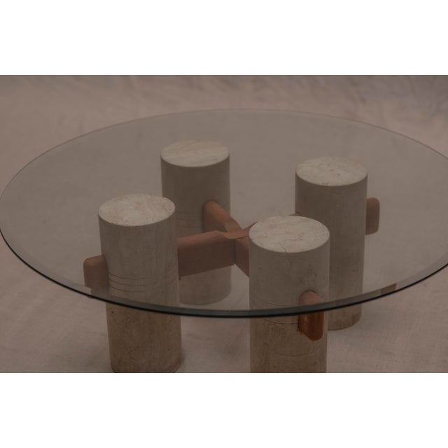 German Brutalist Travertine Coffee Table, 1970s For Sale - Image 6 of 13