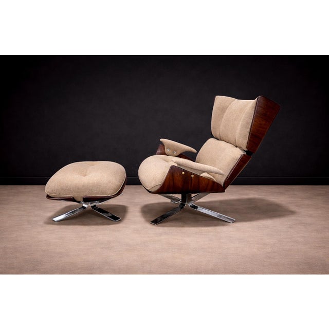 Jorge Zalszupin Brazilian Modern "Paulistana" Armchair With Ottoman by Jorge Zalszupin, C. 1959 - Lot 802a For Sale - Image 4 of 18