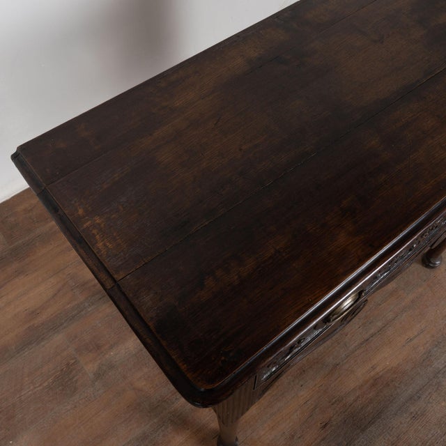 Late 18th Century English Carved Walnut Side Table With Drawer For Sale - Image 4 of 16