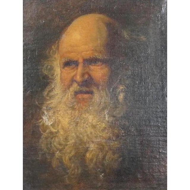 Flemish school, end 18th century. School of peter paul rubens. "portrait of a bearded man." after a lost composition by...