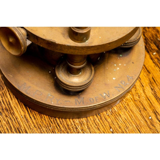 Antique Solid Brass Surveyor Transit For Sale - Image 10 of 10