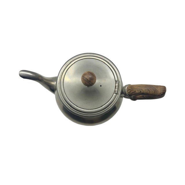 Silver Vintage c.1960's Royal Holland KDM Daalderop Pewter 4 Piece Tea Set For Sale - Image 8 of 12