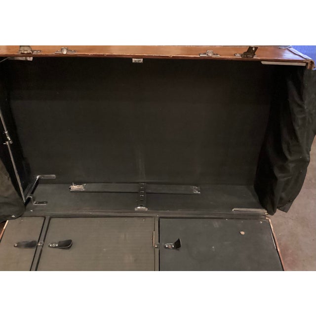 Early 20th C Leather Trunk Repurposed as a Coffee W Glass Top For Sale - Image 9 of 11