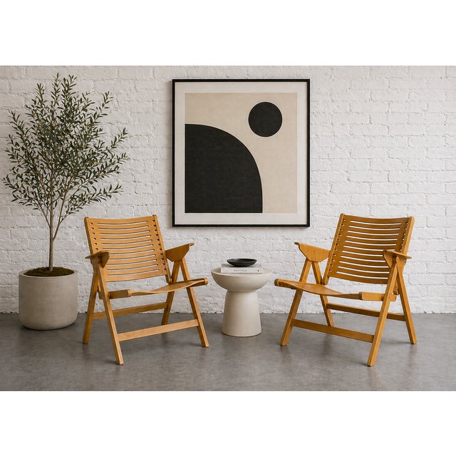 Mid-Century Modern Pair of Mid Century Modern "Rex" Folding Lounge Chairs Designed by Niko Kralj, C. 1960's For Sale - Image 3 of 13
