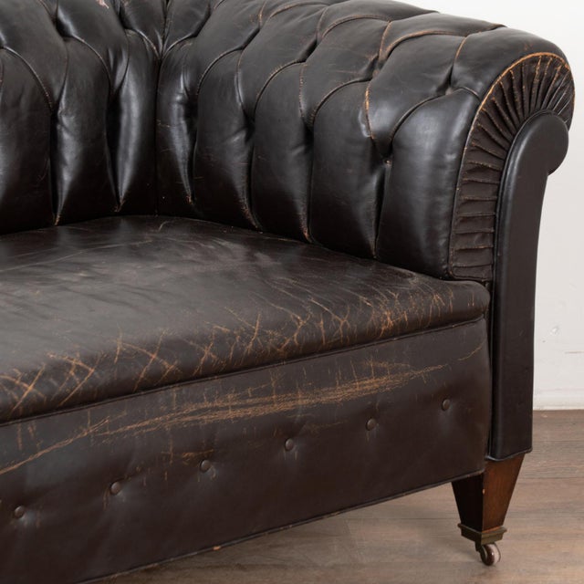 20th Century Vintage Leather Chesterfield Sofa For Sale - Image 12 of 16