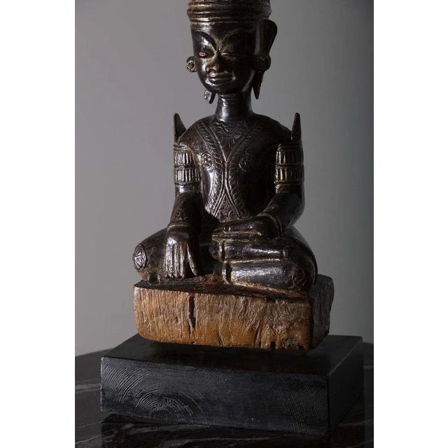 Thai Artist, Sculpture of Buddha, 19th Century, Walnut For Sale - Image 9 of 11
