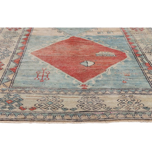 Vintage Turkish Oushak Rug, 04'07 X 07'11 For Sale - Image 4 of 10