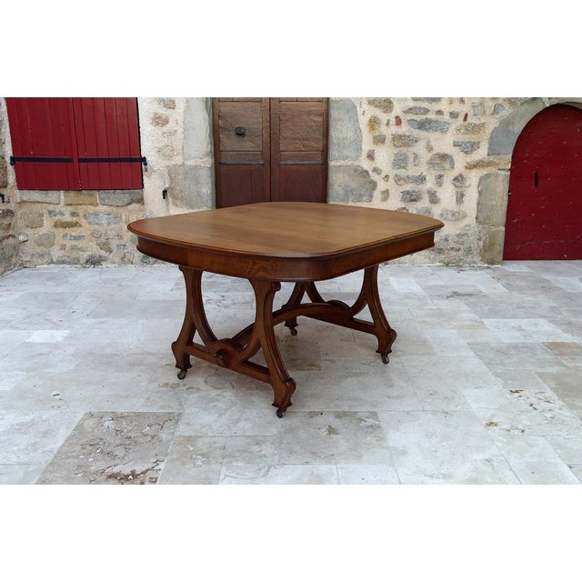 Brown Art Nouveau Dining Room Table by Maison Krieger, 1900 For Sale - Image 8 of 18
