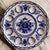 Ceramic Vintage Gzhel Hand Painted Oyster Plate or Egg Plate For Sale - Image 7 of 9