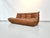 1970s Togo Three-Seater Sofa in Dark Cognac Leather by Michel Ducaroy for Ligne Roset For Sale - Image 5 of 12
