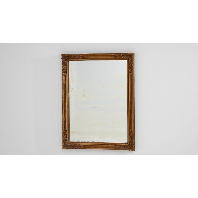 Wood 19th Century France Gold Wood Mirror For Sale - Image 7 of 9