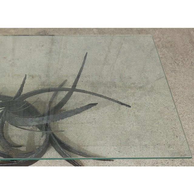 Midcentury Silas Seandel Brutalist Iron Torch Cut Cocktail Table For Sale In Sacramento - Image 6 of 13