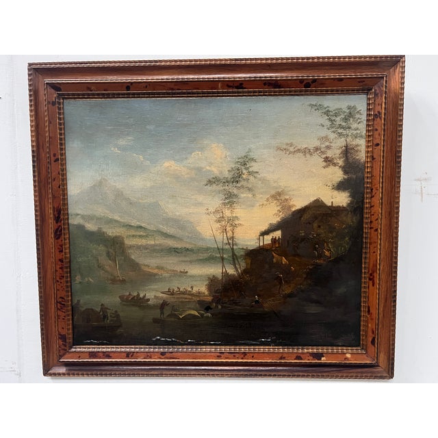 Seascape and Mountains, 1800s, Oil on Canvas For Sale - Image 18 of 18