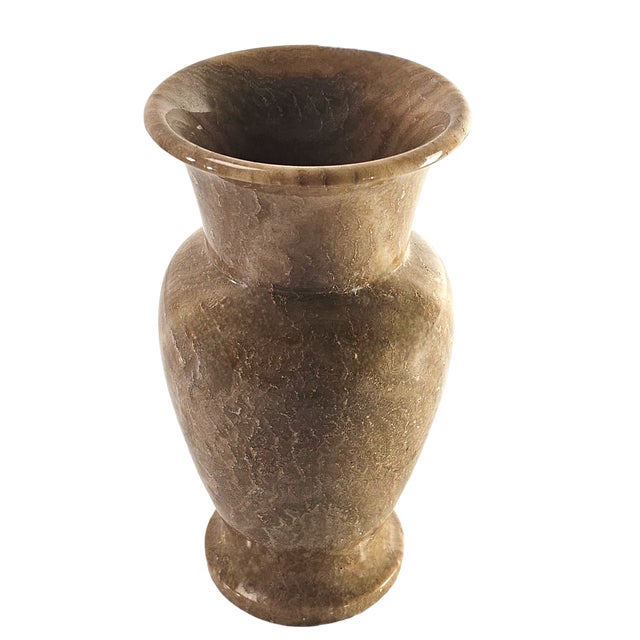 This exquisite vintage marble vase is handcrafted from Italian stone. The vase is classically designed in an urn shape....