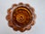 1960s Mid 20th Century Hand-Blown Amber Art Glass Pumpkin Melon Ribbed Lamp Shade 4" Fitter For Sale - Image 10 of 10