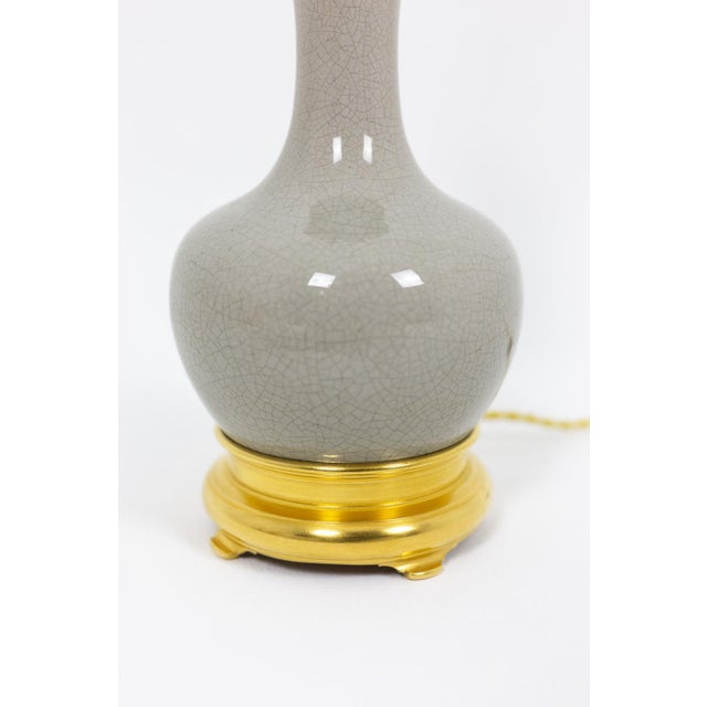 Table Lamps in Porcelain of Céladon and Bronze, 1880s, Set of 2 For Sale - Image 3 of 11