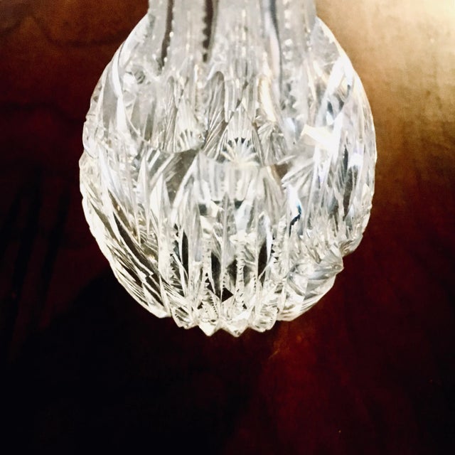 6.25" American Brilliant Cut Glass Decanter/Vase For Sale - Image 4 of 7