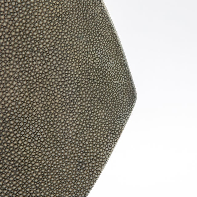 Shagreen Vase With Brass Details by R&y Augousti For Sale - Image 11 of 11