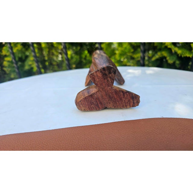 Figure of the Thinker in Afromosia African Teak, Gambia, 1970s For Sale - Image 7 of 8