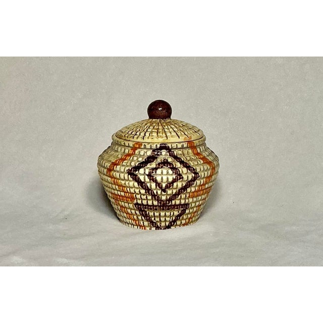 Kathryn McCoy Vintage Mid-Century Ceramic Lidded Jar Native American Southwestern Inspired For Sale - Image 4 of 12