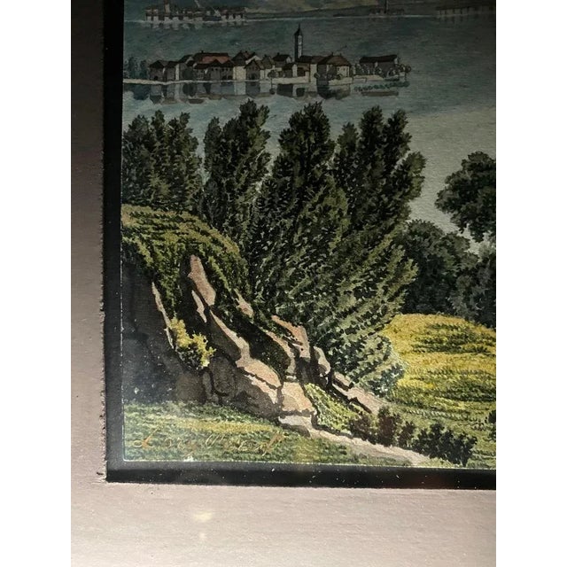 Lake Landscape, 1800s, Etching, Framed For Sale - Image 6 of 8