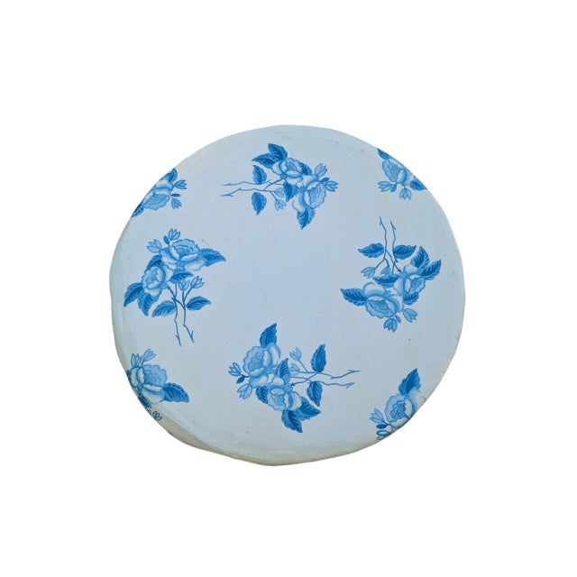 Vintage Trompe Loeil Hand Painted Skirted Side Table For Sale In Charlotte - Image 6 of 16