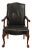 Hickory Chair Georgian Style Leather Library Armchair For Sale