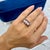 Antique 14k White Gold 1.33ctw Old Cut Diamond Ruby Three Stone Cocktail Ring, Size 7.25 For Sale - Image 9 of 9