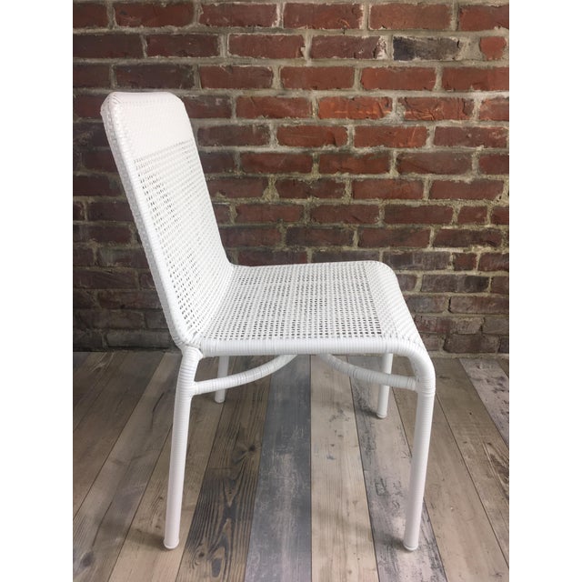 Metal French Outdoor Chair in Woven Resin by Henri Paris For Sale - Image 7 of 13