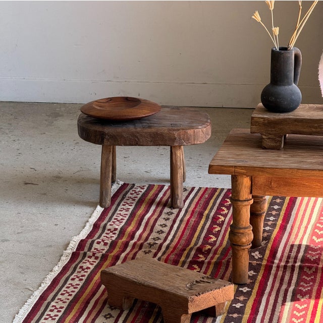 Large Indian White Rug with Red, Yellow and White Stripes and Geometric Friezes, Base, 1980s For Sale - Image 18 of 18