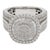 10k White Gold 2 CTTW Natural Round & Baguette Diamond Square Ring, Size 7 For Sale