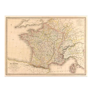Antique 1838 Map of France For Sale