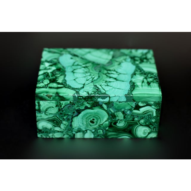 Gemstone Malachite Box Natural Gemstone Butterfly For Sale - Image 7 of 16